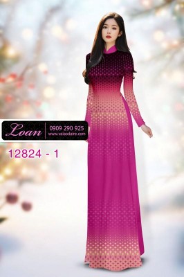 Vải áo dài hoa in 3D-DT 12824
