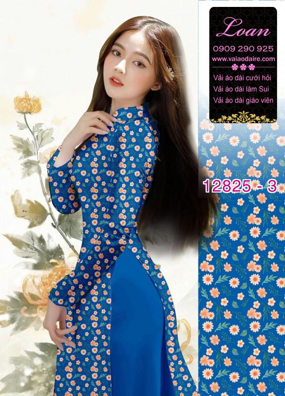 Vải áo dài hoa cúc họa mi