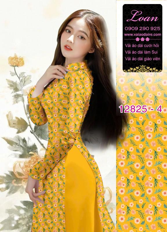 Vải áo dài hoa cúc họa mi