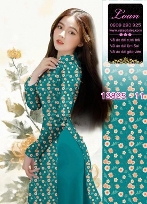 Vải áo dài hoa cúc họa mi-