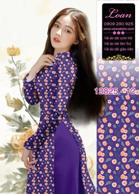 Vải áo dài hoa cúc họa mi-