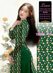 Vải áo dài hoa cúc họa mi