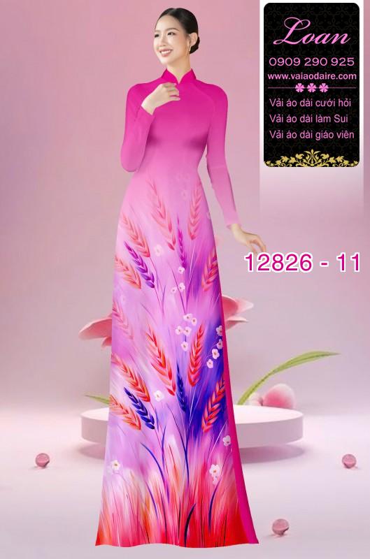 Vải áo dài hoa in 3D