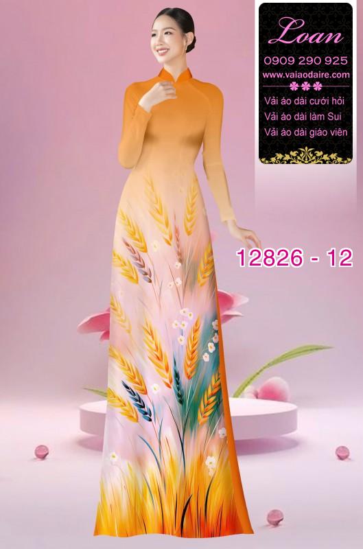 Vải áo dài hoa in 3D