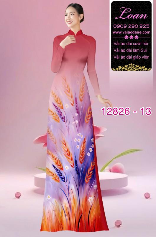 Vải áo dài hoa in 3D