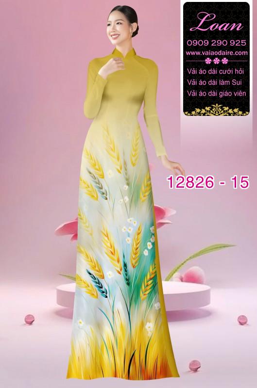 Vải áo dài hoa in 3D