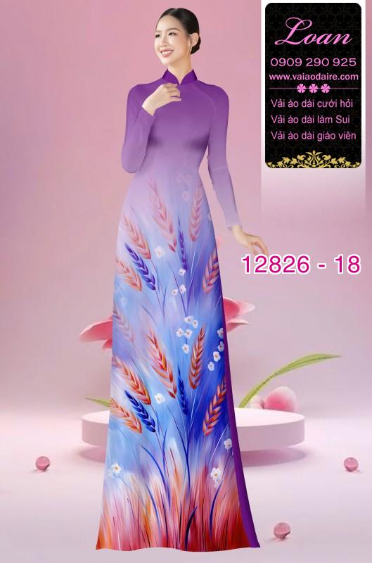 Vải áo dài hoa in 3D