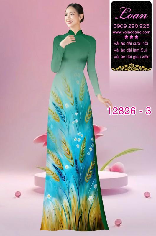 Vải áo dài hoa in 3D