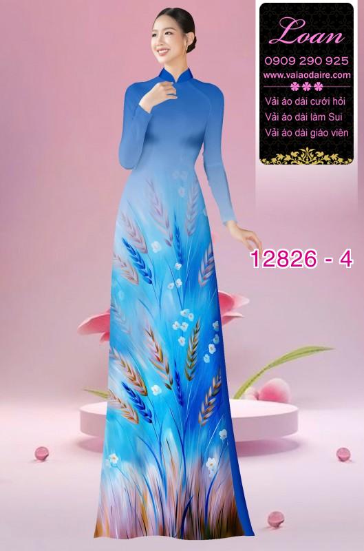 Vải áo dài hoa in 3D