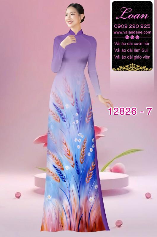 Vải áo dài hoa in 3D