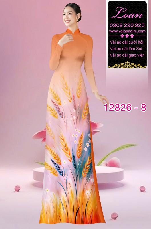 Vải áo dài hoa in 3D