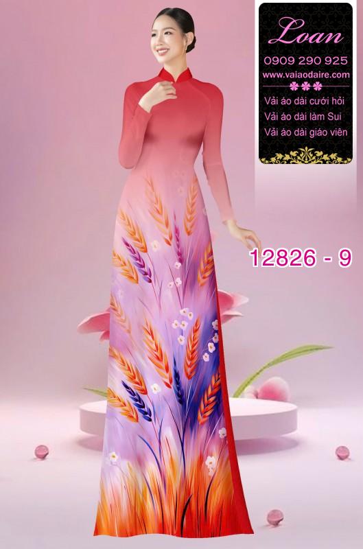 Vải áo dài hoa in 3D