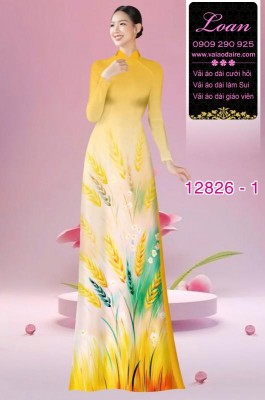 Vải áo dài hoa in 3D-DT 12826
