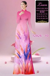 Vải áo dài hoa in 3D