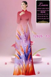 Vải áo dài hoa in 3D