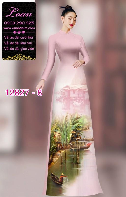 Vải áo dài phong cảnh