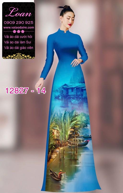 Vải áo dài phong cảnh