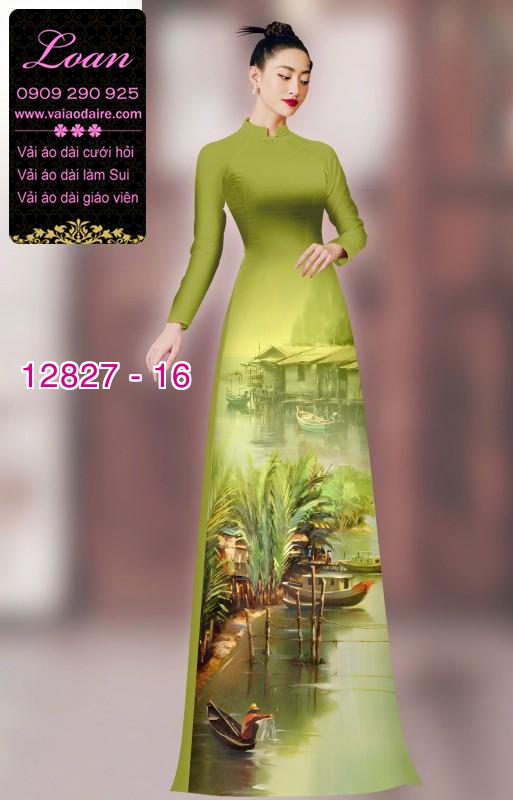 Vải áo dài phong cảnh