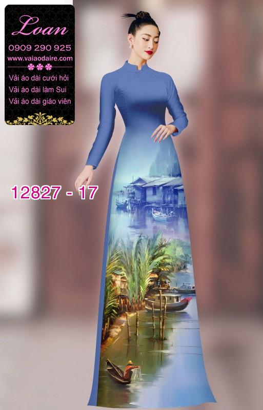 Vải áo dài phong cảnh