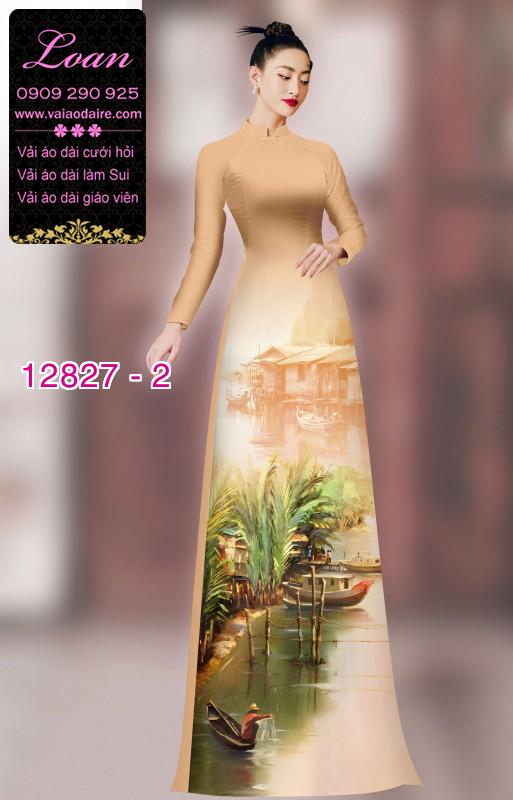 Vải áo dài phong cảnh