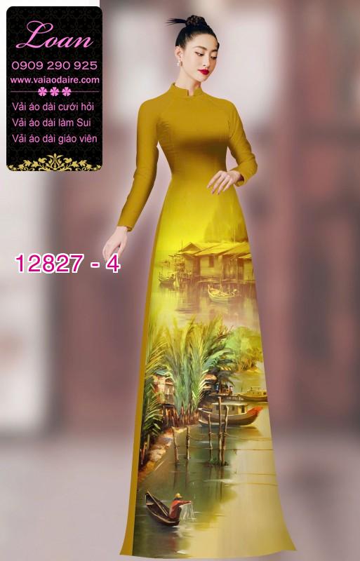 Vải áo dài phong cảnh