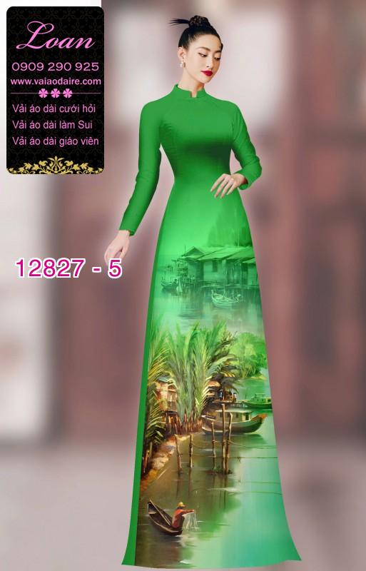 Vải áo dài phong cảnh