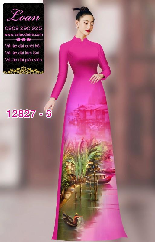 Vải áo dài phong cảnh