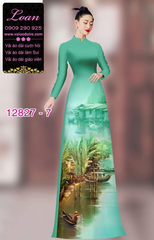 Vải áo dài phong cảnh