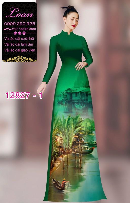 Vải áo dài phong cảnh