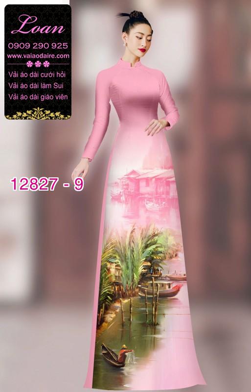 Vải áo dài phong cảnh