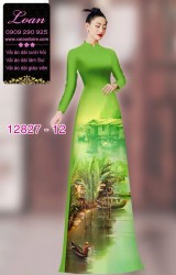 Vải áo dài phong cảnh