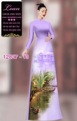 Vải áo dài phong cảnh