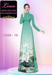 Vải áo dài hoa sen in 3D