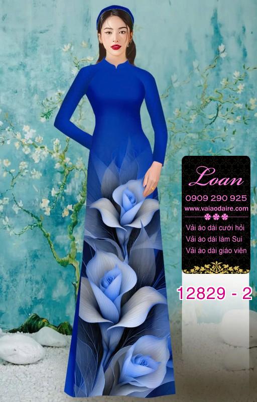 Vải áo dài hoa in 3D