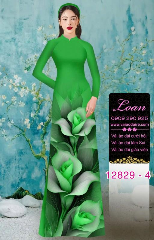 Vải áo dài hoa in 3D