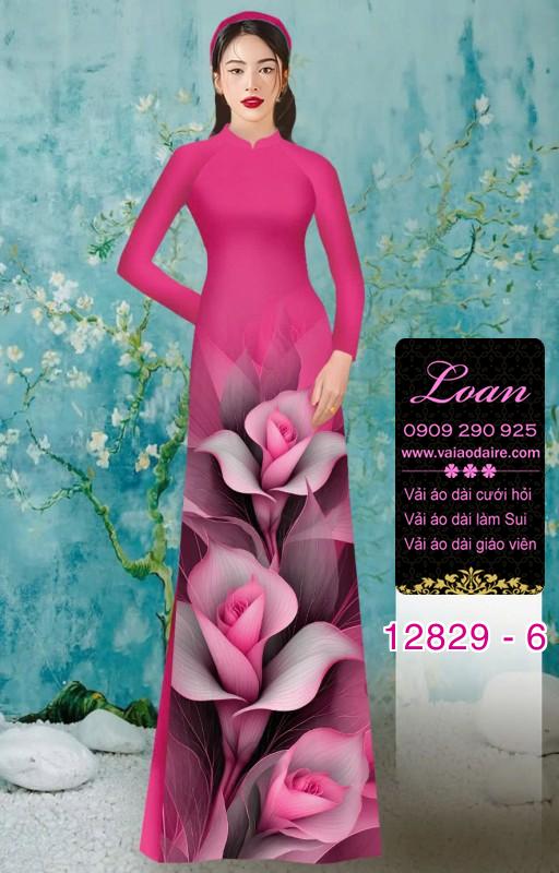 Vải áo dài hoa in 3D