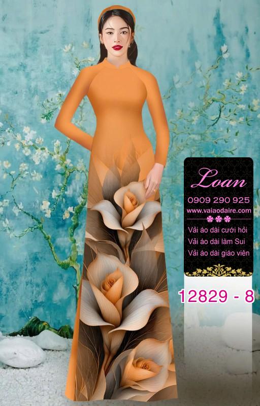 Vải áo dài hoa in 3D