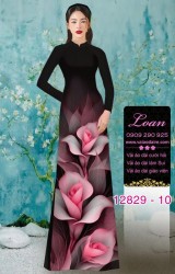 Vải áo dài hoa in 3D