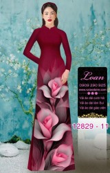 Vải áo dài hoa in 3D