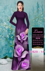 Vải áo dài hoa in 3D