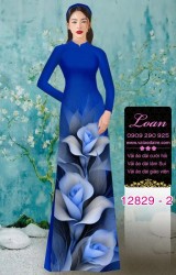 Vải áo dài hoa in 3D