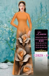 Vải áo dài hoa in 3D