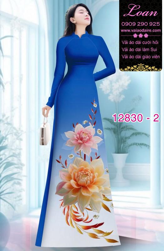 Vải áo dài hoa in 3D