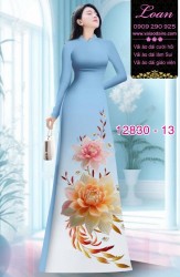 Vải áo dài hoa in 3D