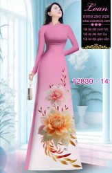 Vải áo dài hoa in 3D