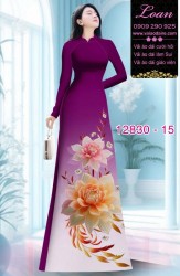 Vải áo dài hoa in 3D