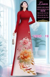 Vải áo dài hoa in 3D