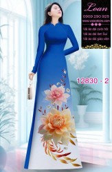 Vải áo dài hoa in 3D