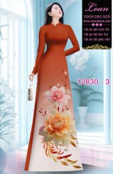 Vải áo dài hoa in 3D