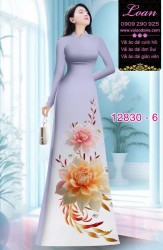 Vải áo dài hoa in 3D